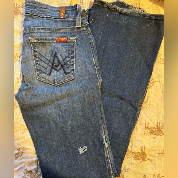 7 For All Mankind Denim - 7 for all mankind jeans Lexie petite A pocket distressed as seen in pictures